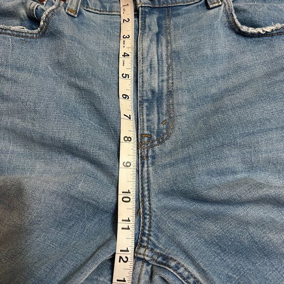 Abercrombie & Fitch Women's Blue Jeans Zip Ankle Straight High Rise Size 29/8R - Picture 8 of 11